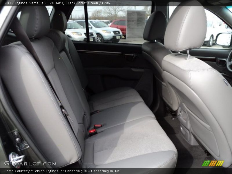 Black Forest Green / Gray 2012 Hyundai Santa Fe SE V6 AWD