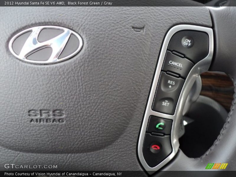 Controls of 2012 Santa Fe SE V6 AWD