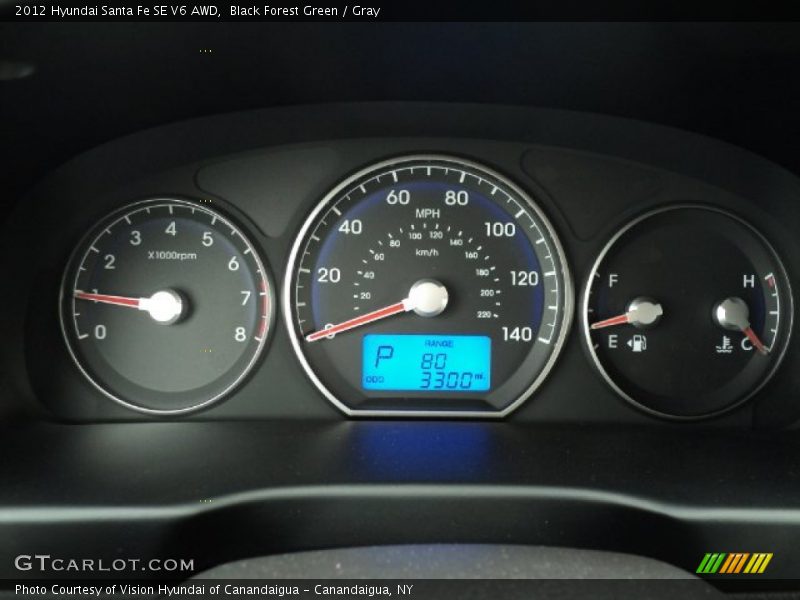 2012 Santa Fe SE V6 AWD SE V6 AWD Gauges