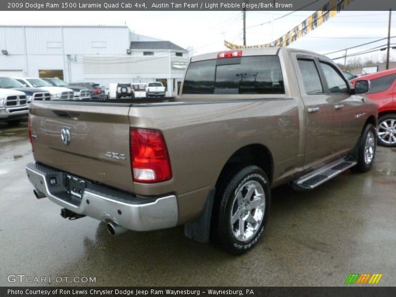 Austin Tan Pearl / Light Pebble Beige/Bark Brown 2009 Dodge Ram 1500 Laramie Quad Cab 4x4