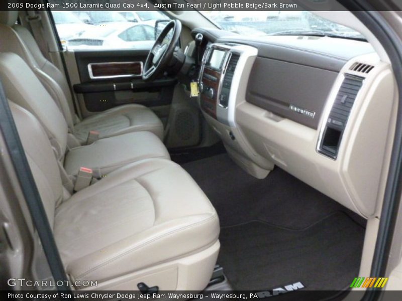 Austin Tan Pearl / Light Pebble Beige/Bark Brown 2009 Dodge Ram 1500 Laramie Quad Cab 4x4
