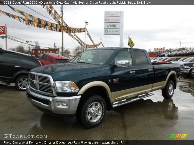 Hunter Green Pearl / Light Pebble Beige/Bark Brown 2011 Dodge Ram 2500 HD Laramie Crew Cab 4x4