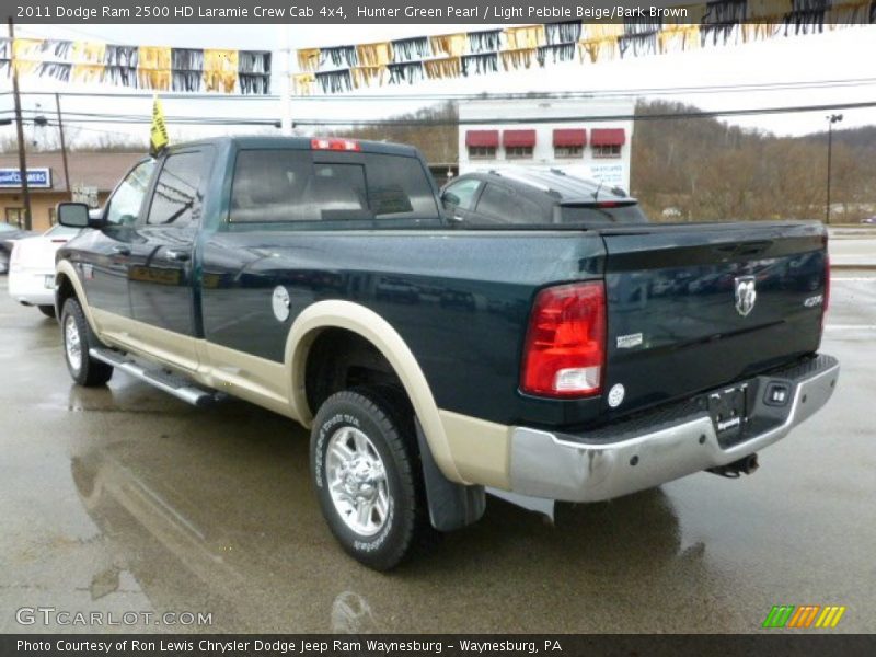 Hunter Green Pearl / Light Pebble Beige/Bark Brown 2011 Dodge Ram 2500 HD Laramie Crew Cab 4x4