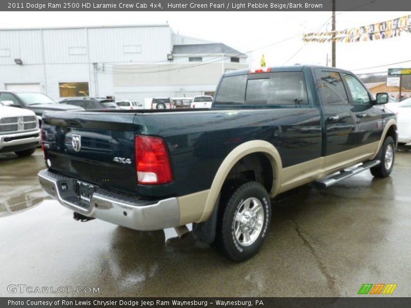 Hunter Green Pearl / Light Pebble Beige/Bark Brown 2011 Dodge Ram 2500 HD Laramie Crew Cab 4x4