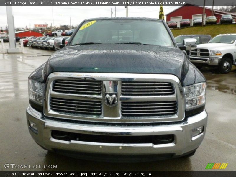 Hunter Green Pearl / Light Pebble Beige/Bark Brown 2011 Dodge Ram 2500 HD Laramie Crew Cab 4x4
