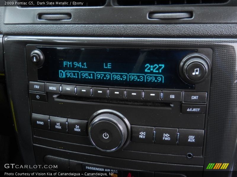 Dark Slate Metallic / Ebony 2009 Pontiac G5