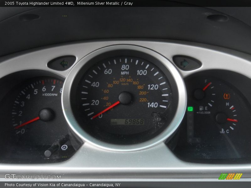 Millenium Silver Metallic / Gray 2005 Toyota Highlander Limited 4WD