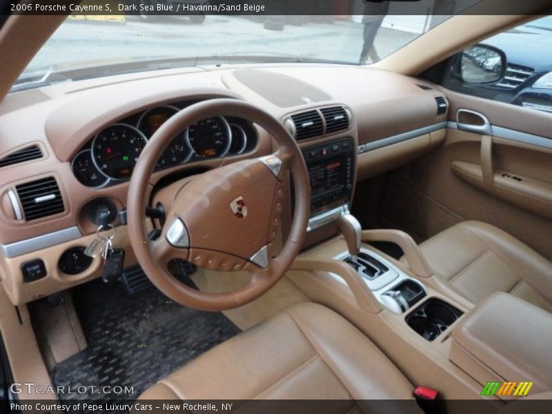 Dark Sea Blue / Havanna/Sand Beige 2006 Porsche Cayenne S