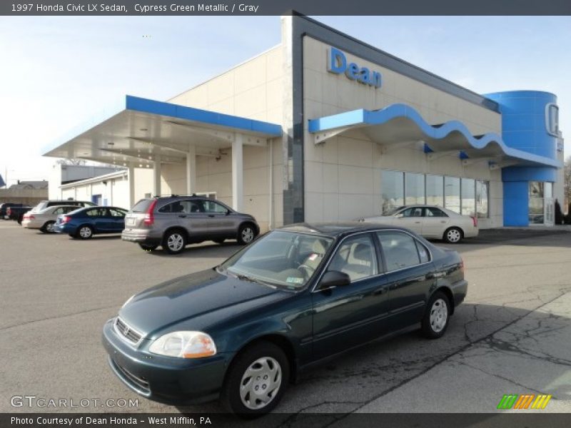 Cypress Green Metallic / Gray 1997 Honda Civic LX Sedan