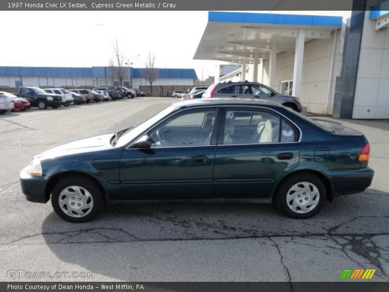 Cypress Green Metallic / Gray 1997 Honda Civic LX Sedan