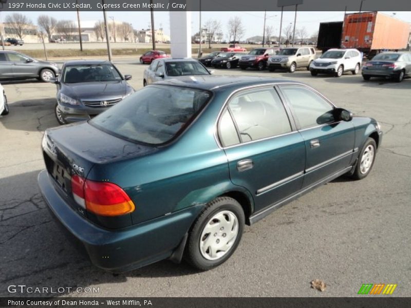 Cypress Green Metallic / Gray 1997 Honda Civic LX Sedan