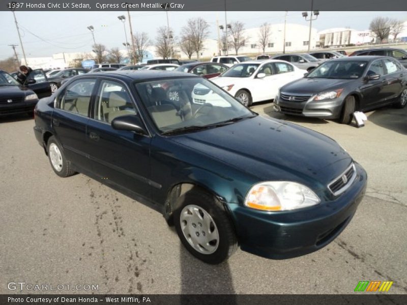 Cypress Green Metallic / Gray 1997 Honda Civic LX Sedan