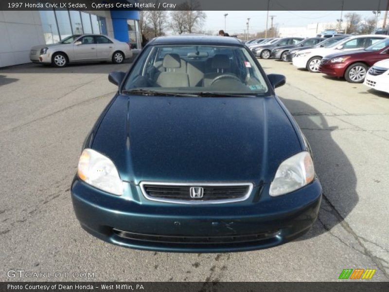 Cypress Green Metallic / Gray 1997 Honda Civic LX Sedan