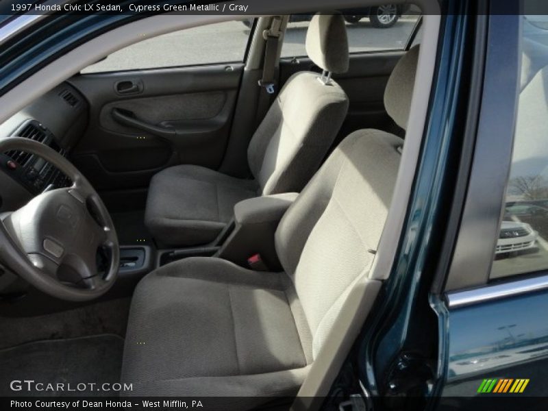 Cypress Green Metallic / Gray 1997 Honda Civic LX Sedan