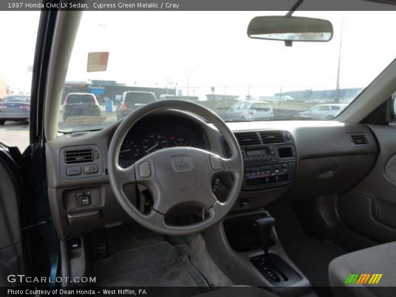 Cypress Green Metallic / Gray 1997 Honda Civic LX Sedan