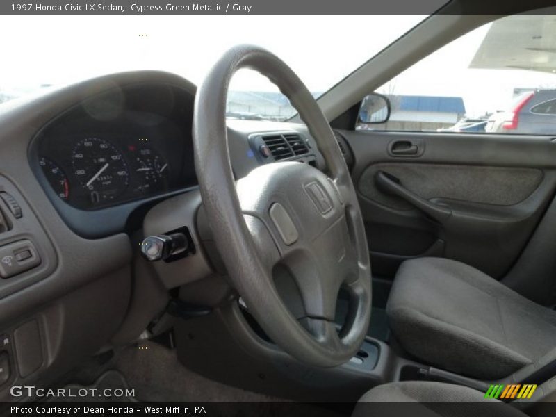 Cypress Green Metallic / Gray 1997 Honda Civic LX Sedan