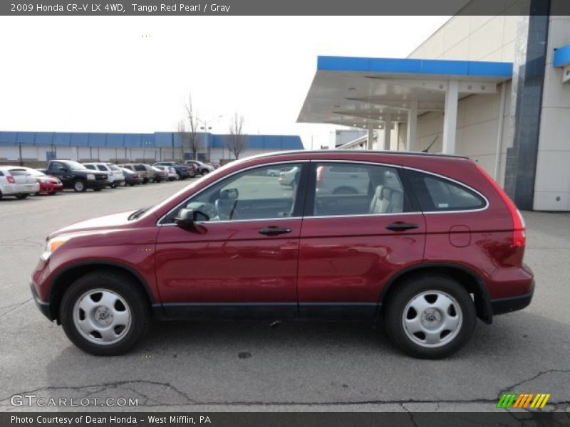 Tango Red Pearl / Gray 2009 Honda CR-V LX 4WD