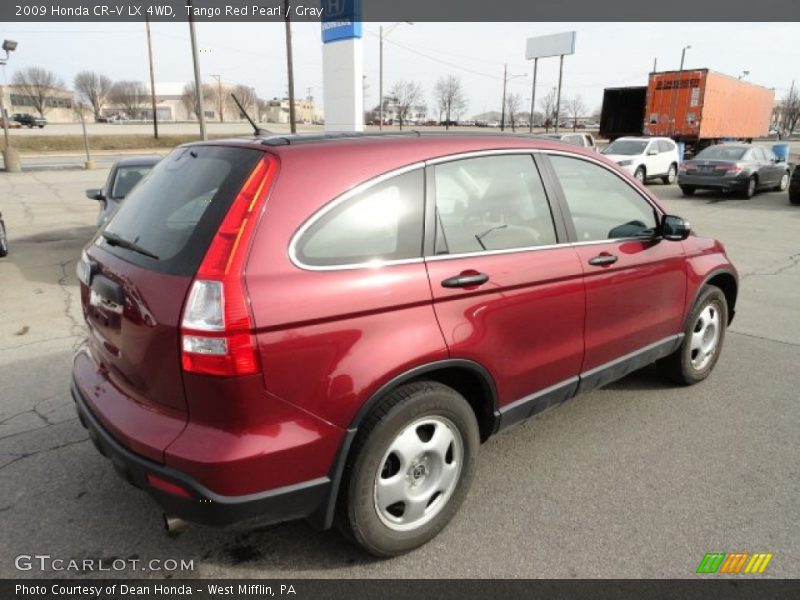 Tango Red Pearl / Gray 2009 Honda CR-V LX 4WD