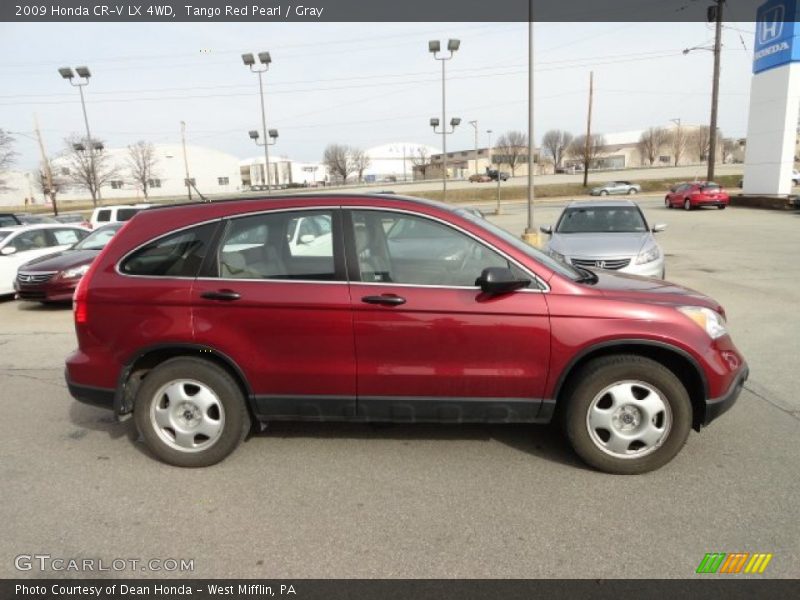 Tango Red Pearl / Gray 2009 Honda CR-V LX 4WD