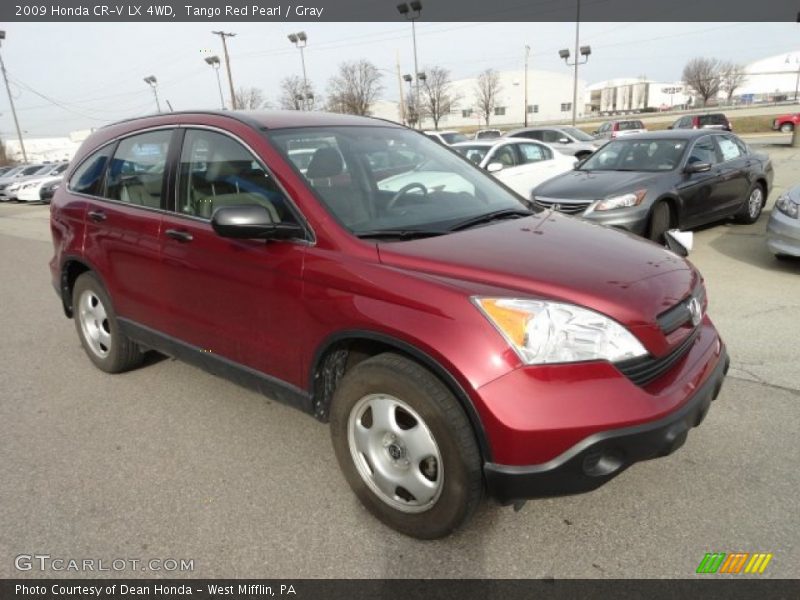 Tango Red Pearl / Gray 2009 Honda CR-V LX 4WD