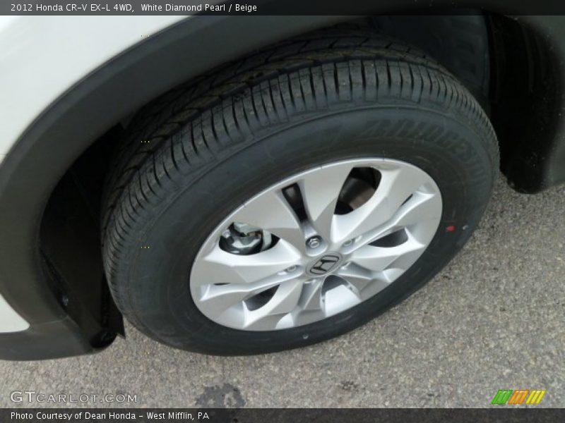 White Diamond Pearl / Beige 2012 Honda CR-V EX-L 4WD