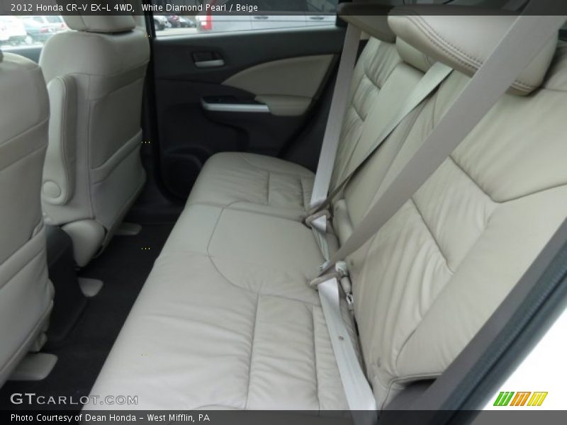 White Diamond Pearl / Beige 2012 Honda CR-V EX-L 4WD
