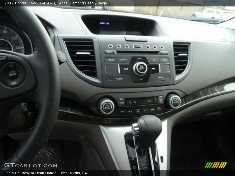 White Diamond Pearl / Beige 2012 Honda CR-V EX-L 4WD