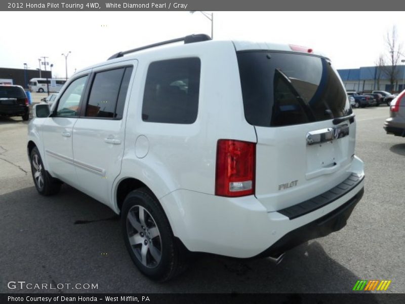 White Diamond Pearl / Gray 2012 Honda Pilot Touring 4WD