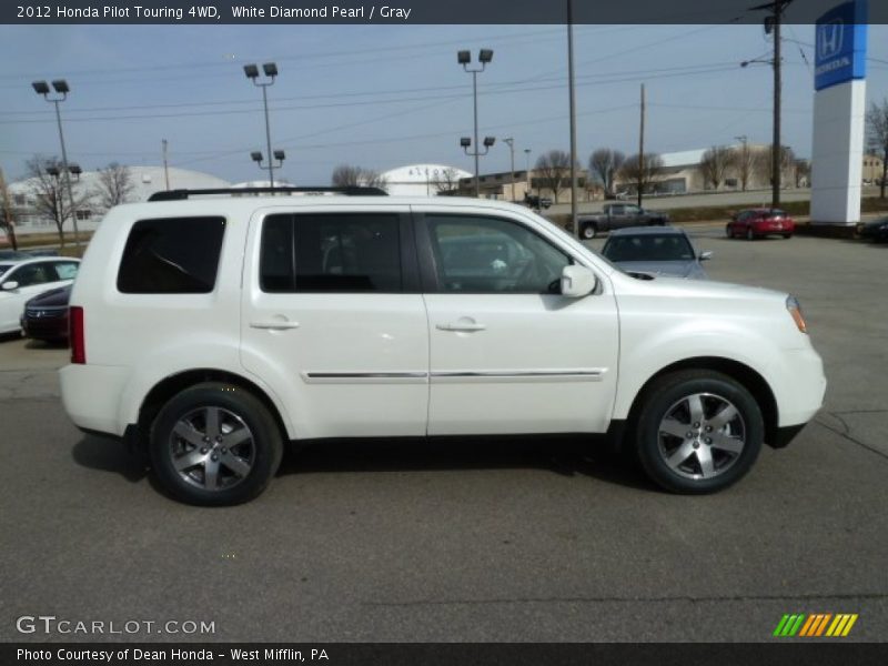 White Diamond Pearl / Gray 2012 Honda Pilot Touring 4WD