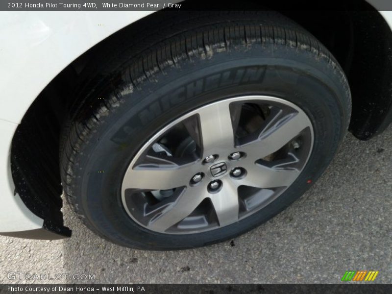 White Diamond Pearl / Gray 2012 Honda Pilot Touring 4WD