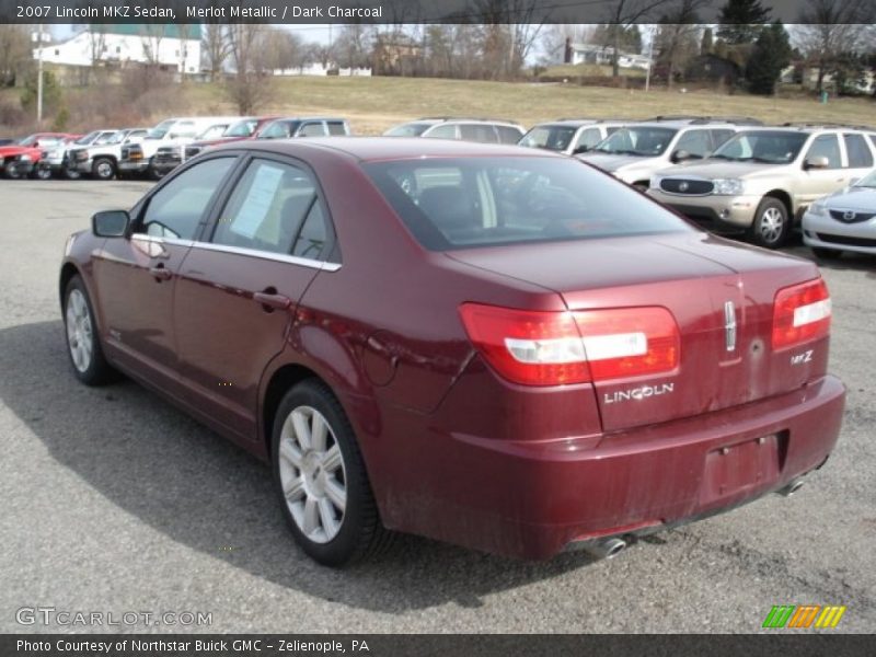 Merlot Metallic / Dark Charcoal 2007 Lincoln MKZ Sedan