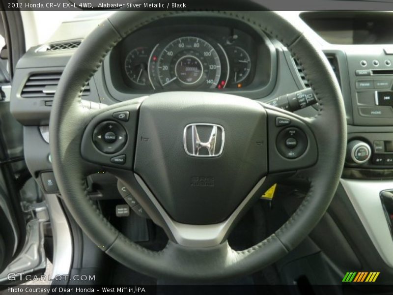 Alabaster Silver Metallic / Black 2012 Honda CR-V EX-L 4WD
