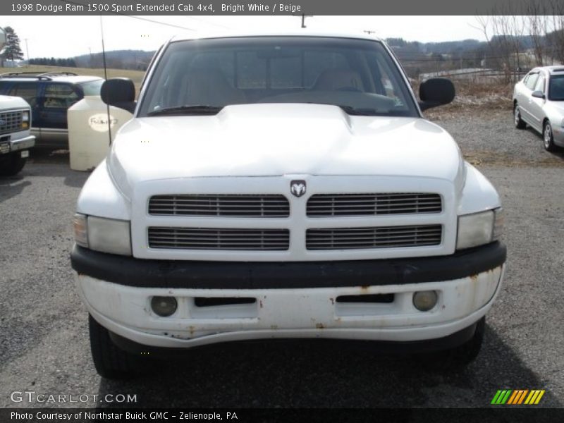 Bright White / Beige 1998 Dodge Ram 1500 Sport Extended Cab 4x4