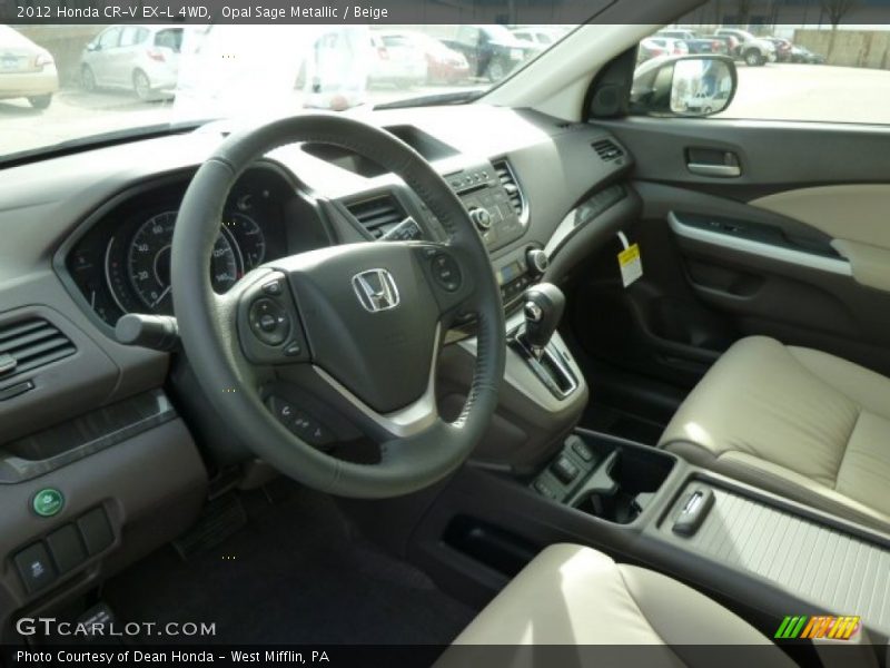 Opal Sage Metallic / Beige 2012 Honda CR-V EX-L 4WD