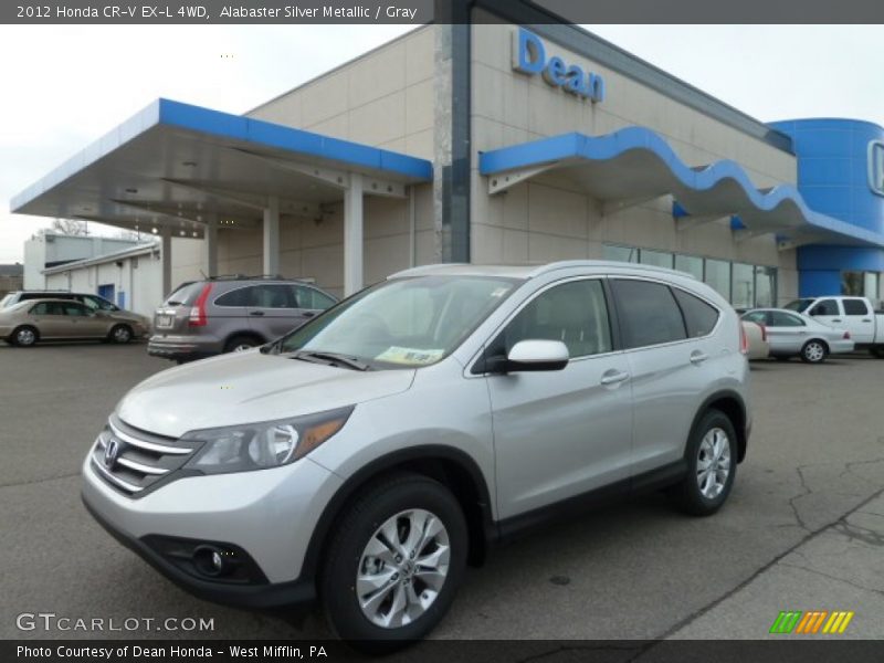 Alabaster Silver Metallic / Gray 2012 Honda CR-V EX-L 4WD