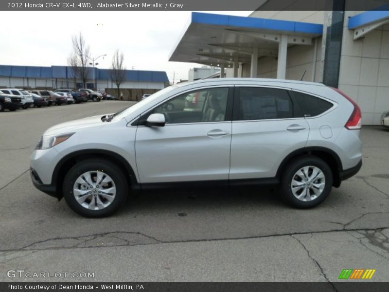 Alabaster Silver Metallic / Gray 2012 Honda CR-V EX-L 4WD