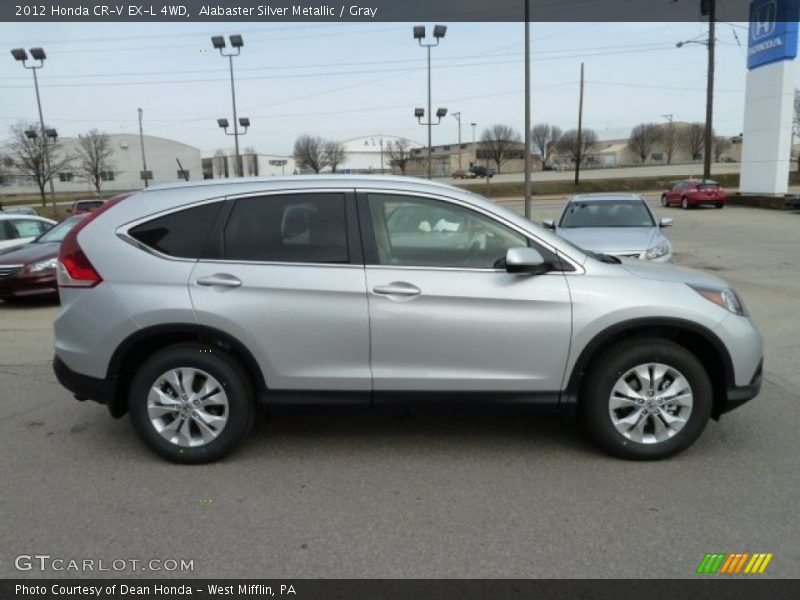 Alabaster Silver Metallic / Gray 2012 Honda CR-V EX-L 4WD