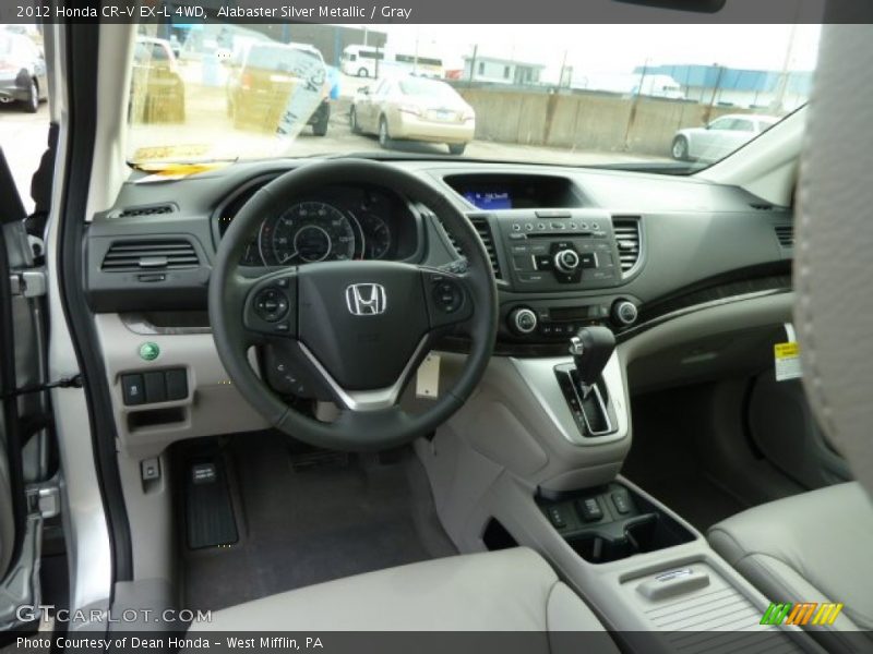 Alabaster Silver Metallic / Gray 2012 Honda CR-V EX-L 4WD