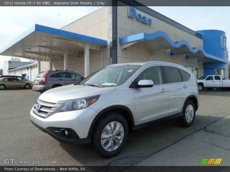 Alabaster Silver Metallic / Gray 2012 Honda CR-V EX 4WD