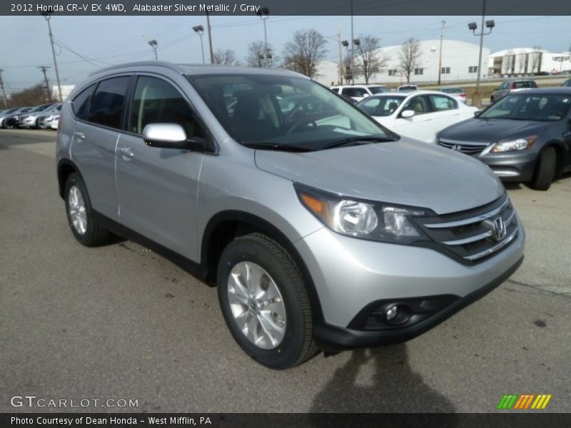Alabaster Silver Metallic / Gray 2012 Honda CR-V EX 4WD