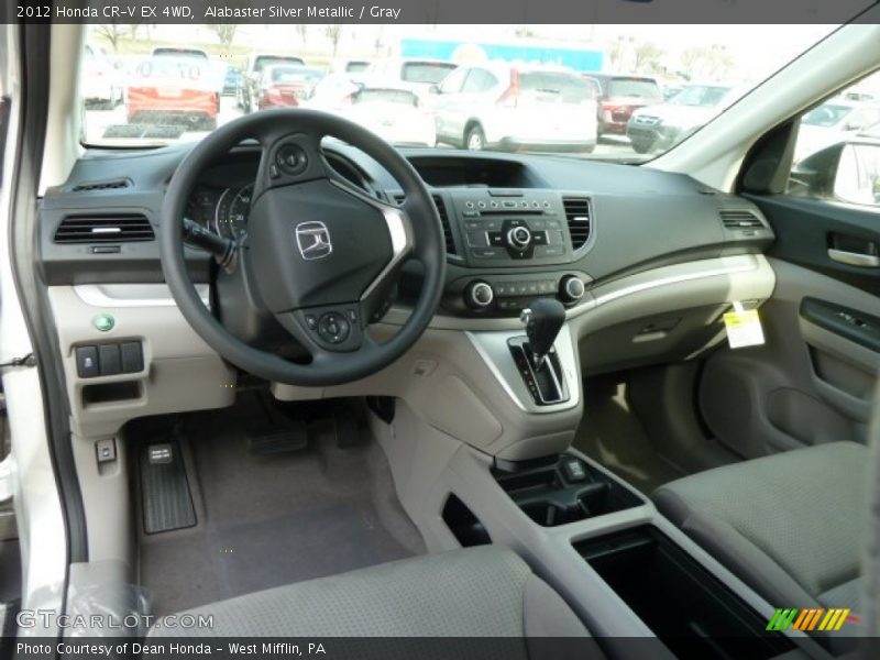 Alabaster Silver Metallic / Gray 2012 Honda CR-V EX 4WD