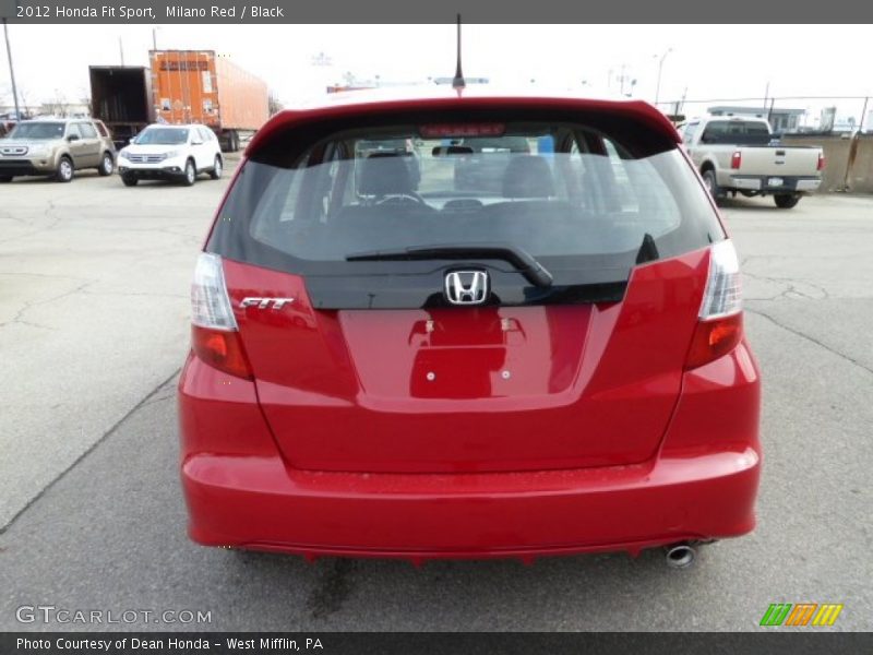 Milano Red / Black 2012 Honda Fit Sport