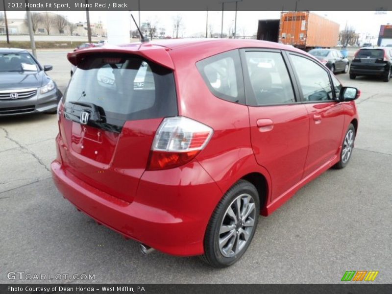 Milano Red / Black 2012 Honda Fit Sport