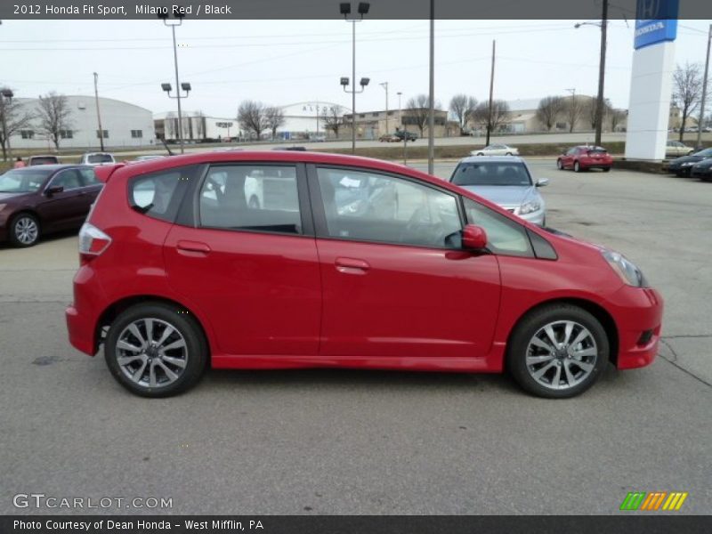 Milano Red / Black 2012 Honda Fit Sport