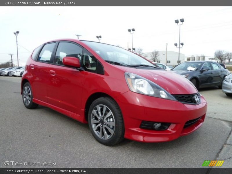 Milano Red / Black 2012 Honda Fit Sport