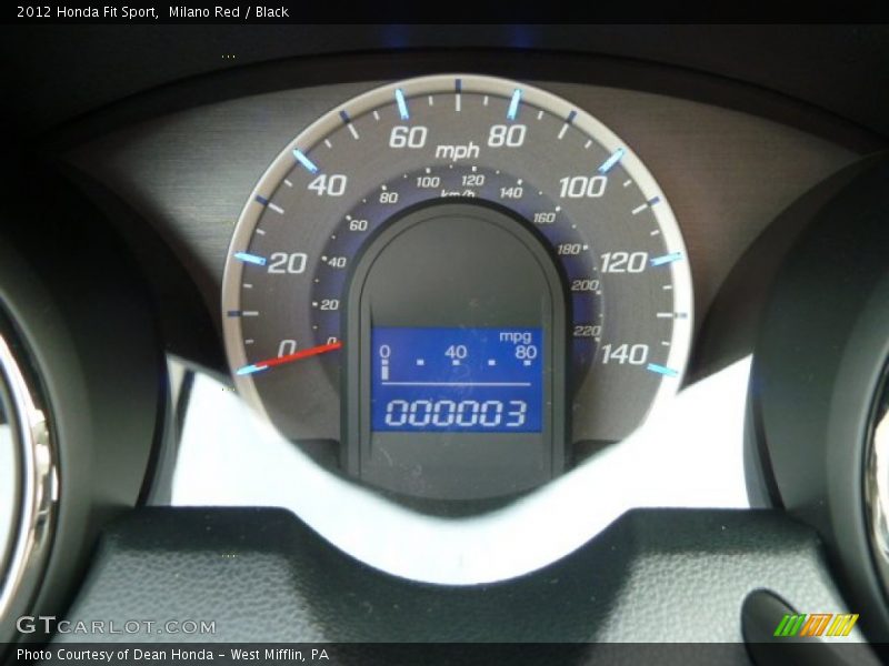 Milano Red / Black 2012 Honda Fit Sport