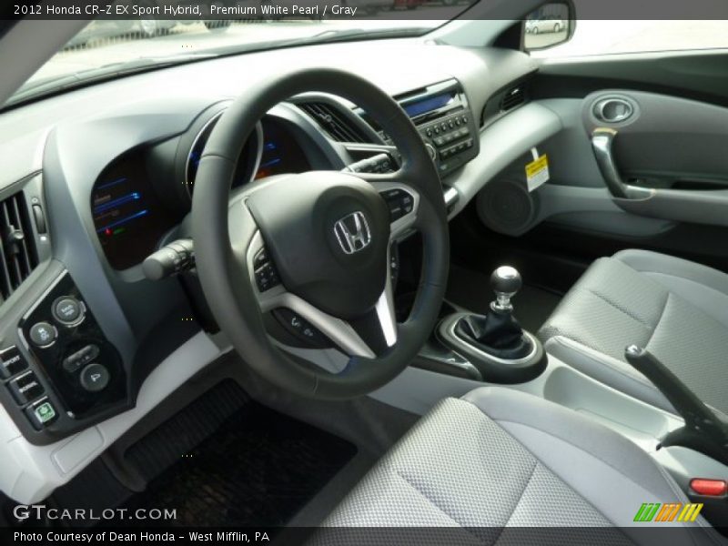 Premium White Pearl / Gray 2012 Honda CR-Z EX Sport Hybrid