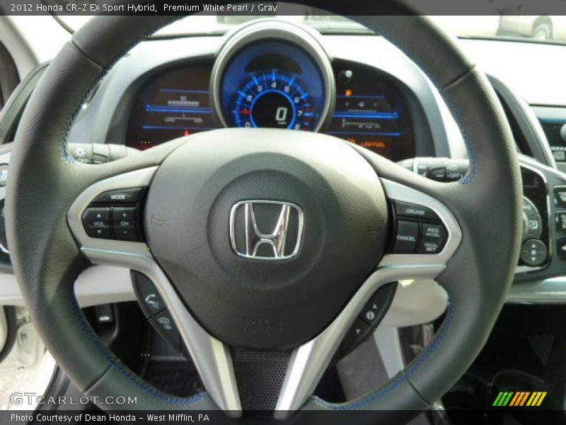Premium White Pearl / Gray 2012 Honda CR-Z EX Sport Hybrid