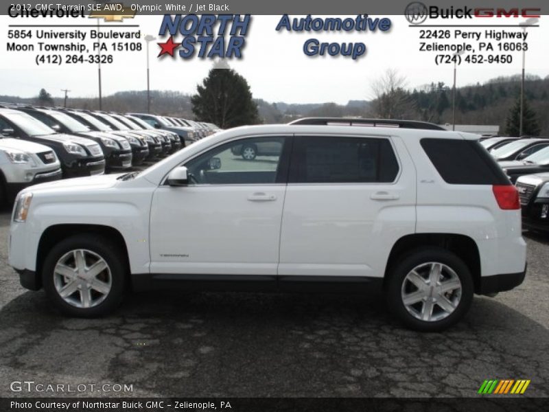 Olympic White / Jet Black 2012 GMC Terrain SLE AWD