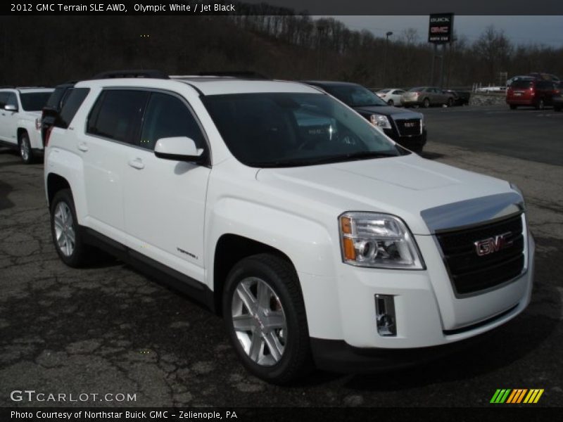 Olympic White / Jet Black 2012 GMC Terrain SLE AWD